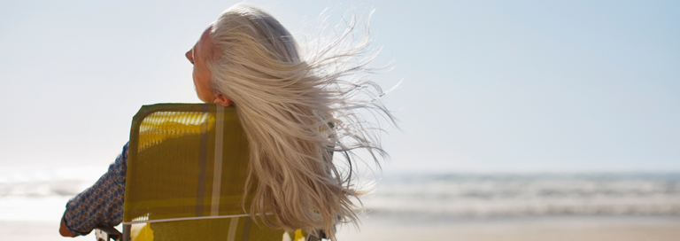 lady at the beach